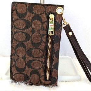 COACH 💞 ABSOLUTELY STUNNING BROWN/BLACK WRISTLET BAG 🔥